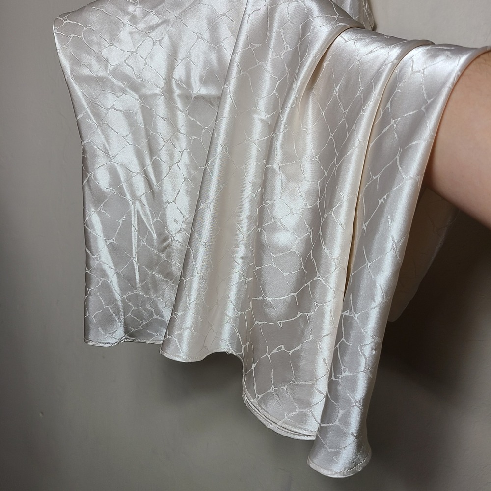 Vtg Ivory Lace Babydoll Maxi Slip Gown Set M Chemise Quiet Lux‎ Coquette Bridal - Picture 3 of 16